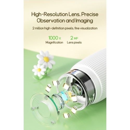 1000x HD handheld microscope - 2-inch IPS screen/8LED dimming/computer real-time observation Children's science exploration tool