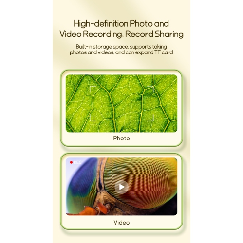 1000x HD handheld microscope - 2-inch IPS screen/8LED dimming/computer real-time observation Children's science exploration tool