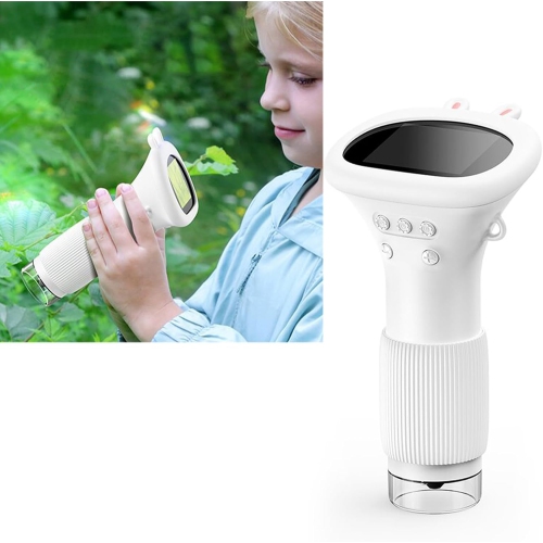 Microscope portatif HD 1000x – Écran IPS de 2&nbsp;po/gradation 8LED/observation en temps réel par ordinateur Outil d'exploration scientifique pour