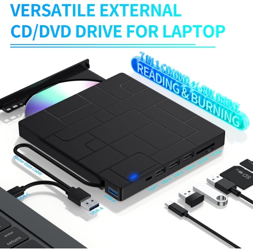 USB3.0 Ultra-thin External Optical Drive Laptop Universal DVD/CD Reader and Writer Portable Optical Drive