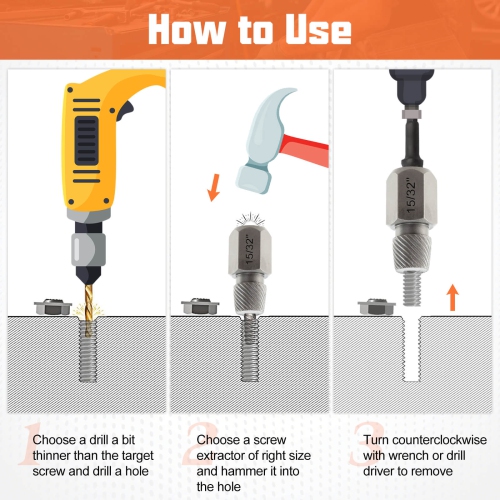 Costway 27 PCS Multi-Spline Screw Extractor Set with 3/8" Drive Hex Head Bolt Remover Blue/Orange