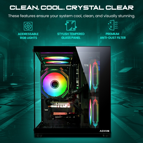 Gaming PC ~ Intel Core i7 Processor upto 4.60GHz ~ 16GB DDR4 RAM ~ 512GB NVMe SSD ~ GeForce RTX 3050 6GB ~ Windows 11 - AQVIN NEON Only at Best Buy