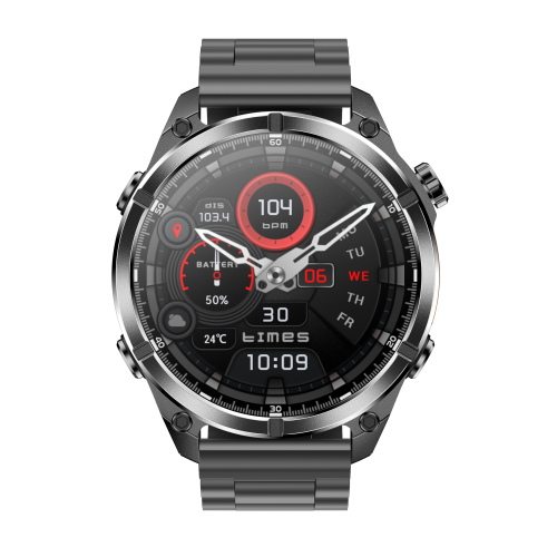 TUTT Tactical Smartwatch for Men 1.43 Dial | Compass Flashlight Chat-GPT 3TAM Waterproof | Rugged Fitness and Health Tracker | H300 Smart Watch
