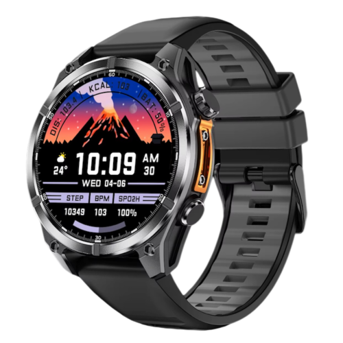 TUTT Tactical Smartwatch for Men 1.43 Dial | Compass Flashlight Chat-GPT 3TAM Waterproof | Rugged Fitness and Health Tracker | H300 Smart Watch