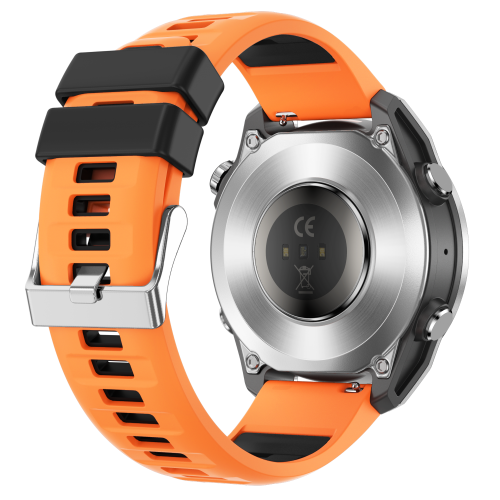 Montre intelligente tactique TUT pour hommes 1,43 cadran | Boussole Flashlight Chat-GPT 3TAM étanche | Moniteur d'activité et de santé robuste |