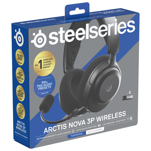 Steelseries Arctis Nova 3P Wireless Gaming Headset for PlayStation - Black