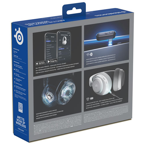Steelseries Arctis Nova 3P Wireless Gaming Headset for PlayStation - White