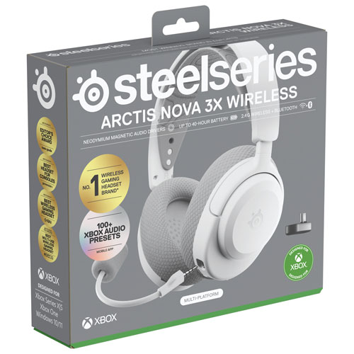 Steelseries Arctis Nova 3X Wireless Gaming Headset for Xbox - White