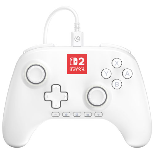 Manette avec fil Advantage Lumectra de PowerA pour Switch 2 - Blanc