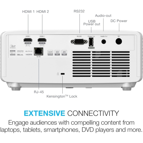 Optoma UHZ35 Projector - 4K UHD Laser Projector for Home Theater and Gaming