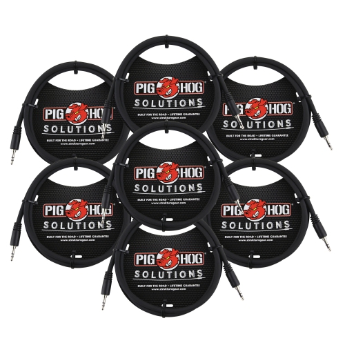 PIG HOG  Solutions 3.5MM Trs to 3.5MM Trs Adapter Cable, 9Ft - 7 Units