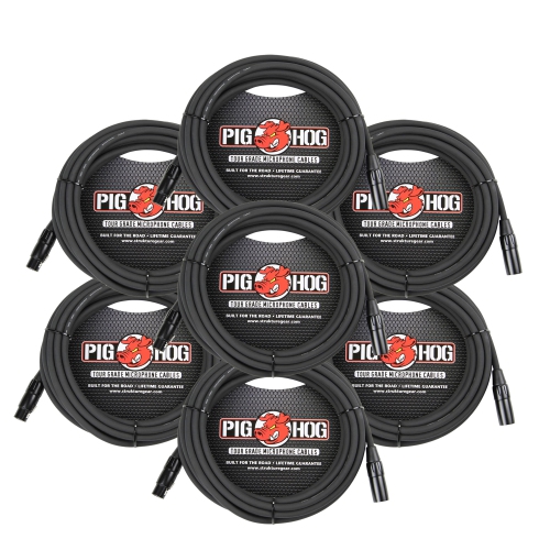 PIG HOG  High Performance 8MM Xlr Microphone Cable, 25 Ft Phm25 - 7 Units