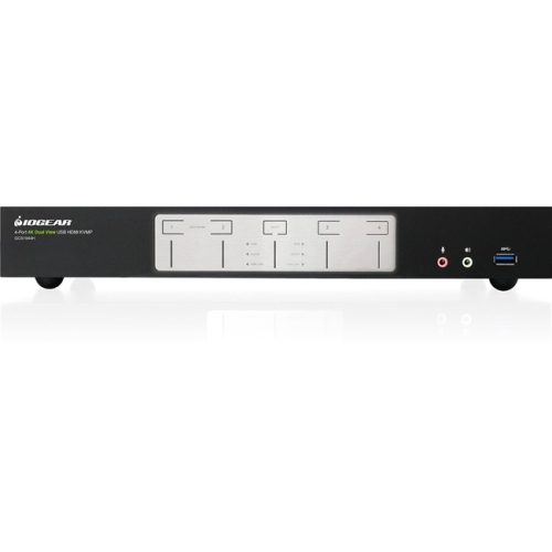 IOGEAR GCS1944H 4-Port 4K Dual View KVMP Switch with HDMI Connection, USB 3.0 Hub and Audio