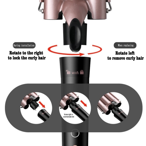 5 in 1 Curling Wand Set with Temperature Display, Curling Iron Set with 5 Interchangeable Ceramic Curling Wands, Instant Heat Up