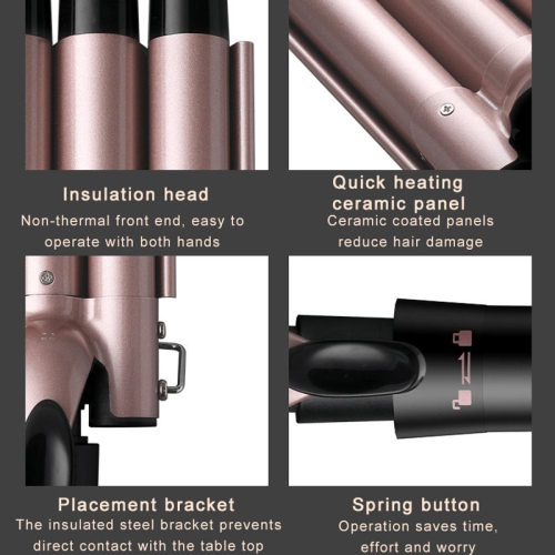 5 in 1 Curling Wand Set with Temperature Display, Curling Iron Set with 5 Interchangeable Ceramic Curling Wands, Instant Heat Up