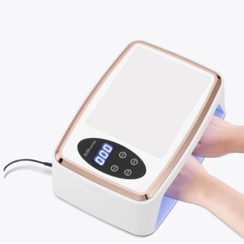 LED Nail Lamp, 380W Hand Pillow Nail Lamp with LED Display, 90 Lamp Chips 4 Timer Nail Dryer Light for Gel Polish for Salon