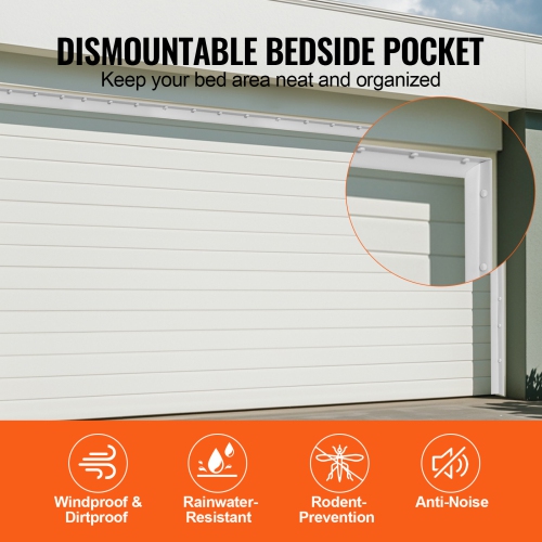 VEVOR 34 FT Garage Door Seal Top and Sides Seal Strip, Universal Weather Stripping Replacement Soft and Hard Composite, Weatherproofing Garage Door