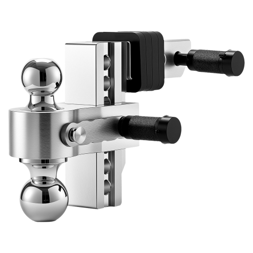 VEVOR 6-Inch Adjustable Trailer Hitch, Drop Hitch, Tri-Ball Mount for 2-Inch Hitch Receiver, Trailer Ball Size 1-7/8", 2" and 2-5/16",Max 15000 lbs