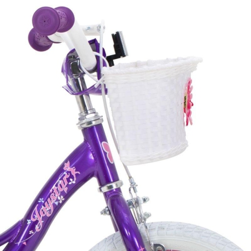 JOYSTAR Fairy 12 Inch Kids Bike for Ages 2 3 4 Years Girls, Toddler Bike with Training Wheels & Handbrake for 2-4 Years Old Child, Purple