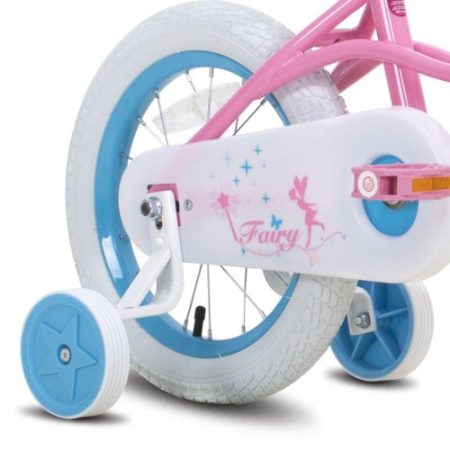 JOYSTAR Fairy 18 Inch Girls Bike for Age 5-8 Kids Bicycle for 5 6 7 8 9 Years Old Girl Bicycle with Basket and Training Wheels Kid Bikes Pink