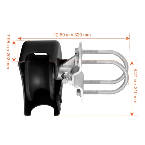 VEVOR 4 Track Sliding Gate Kit, Rolling Gate Hardware Kit w/ U-Shaped Wheel Groove for Cantilever Sliding Gates and Rolling Door, Sliding Gate