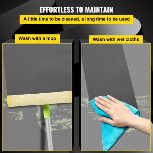 VEVOR 6.6x9.8ft Dance Floor Roll, 0.06in Thick PVC Vinyl, Black/Grey Reversible Portable Dance Floor, Non-Slip Dance Flooring, Ballet Dance Floor for