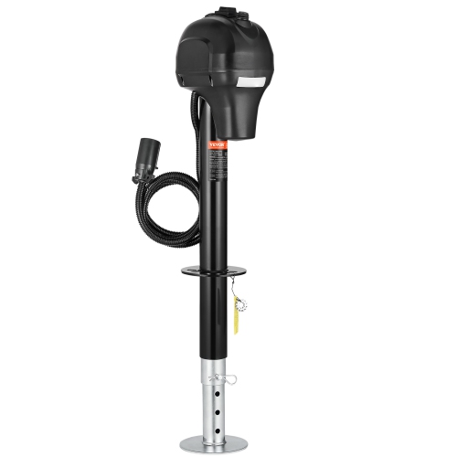 VEVOR 3500 lbs RV Electric Trailer Jack, Heavy Duty, with 7-pin Connector, Manual Crank Handle & Weatherproof Jack Cover, 9.5"-27.5" Lift, for