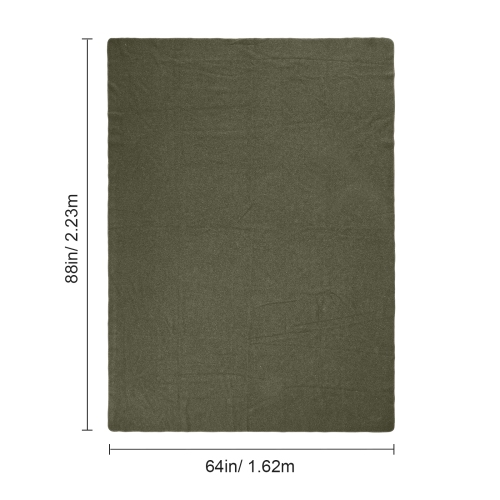VEVOR 64" x 88" Wool Camping Blanket,Warm Stadium Blanket,Waterproof & Windproof, Flame Retardant, Great for Outdoors, Picnics, Hiking, Sports