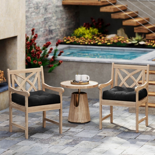 Coussins de siège de chaise de jardin 21 x 21&nbsp;po de Costway, intérieur/extérieur, 2 pièces