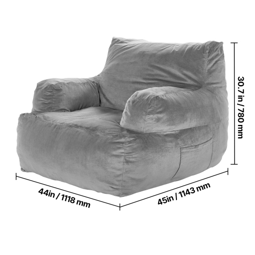 Fauteuil poire VEVOR, fauteuil poire avec accoudoirs pour adultes, fauteuil poire moelleux moelleux moelleux et bourre en mousse haute densité pour