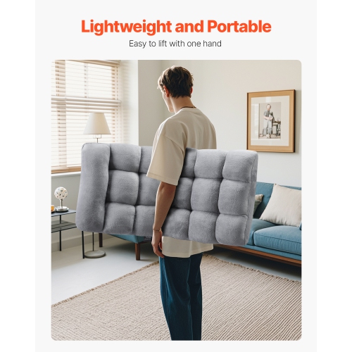 VEVOR 14 Adjustable Positions Floor Chair, Recycled Foam Folding Sofa Chair, Multifunctional Floor Chair with Back Support Ideal for Sleeping