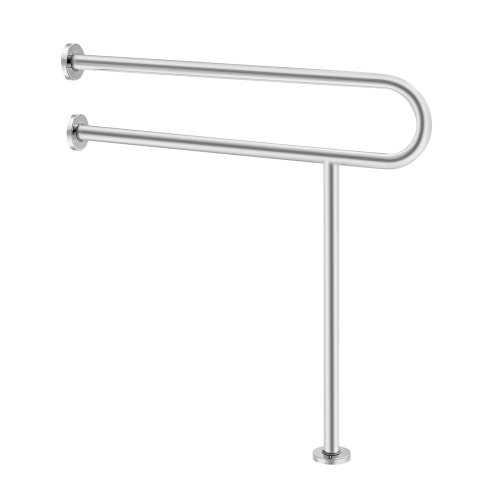 VEVOR 31.5 Inch Toilet Safety Rail, U-Shaped Handicap Grab Bar, 304 Stainless Steel Senior Safety Pole, Toilet Grab Bars with Anti-Slip Handle, 300