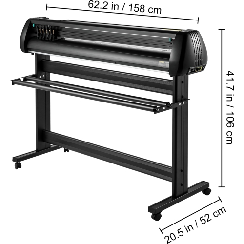 Coupe-vinyle VEVOR 53&nbsp;po, couteau à lame en vinyle avec support, vitesse réglable pour persière en vinyle, logiciel SignMaster, outils en