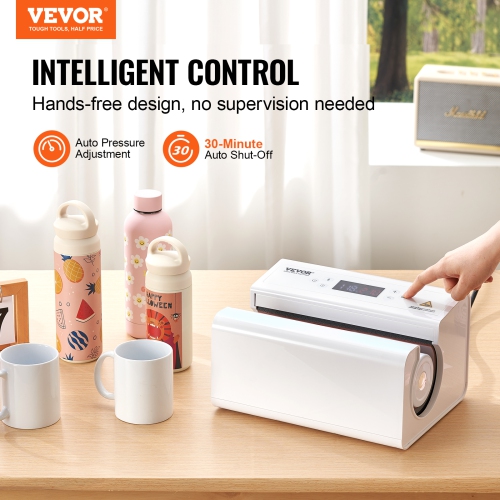 VEVOR 11-30oz Auto Tumbler Heat Press Machine, Mug Heat Press Sublimation Tumblers, Heat Up Fast and Even, Tumbler Press with Tape and Glove, Temp
