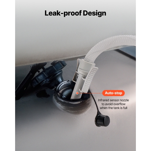 VEVOR 32 Gallon Fuel Caddy, Portable Fuel Tank with 12V DC 2.5 GPM Electric Fuel Transfer Pump, 4 ft Delivery Hose & Auto-Stop Sensor Nozzle, Tank