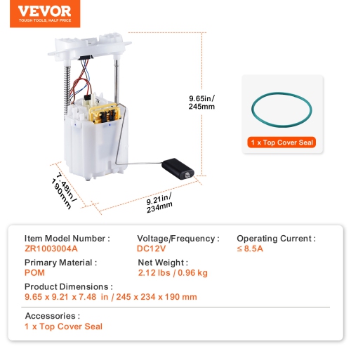 VEVOR Electric Fuel Pump Module Assembly, Compatible with 2005-2017 Chrysler 300, 2008-2017 Dodge Challenger, 2006-2015 Dodge Charger, 2005-2008