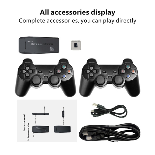M8 Game Console Wireless Arcade Doubles PSP Dual Remote Controller, Home TV Retro HD Video Games, 20,000 Games