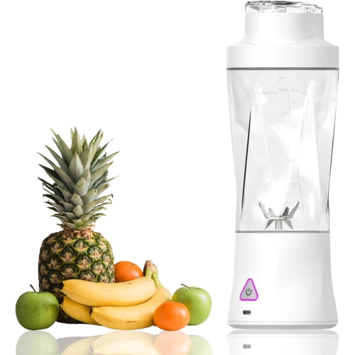 Portable Electric Juicer Cup Kitchen Juicer USB Portable Juicer, USB Rechargeable Smoothie Maker, 6000 mAh Battery, 700 ml/24 oz Capacity,