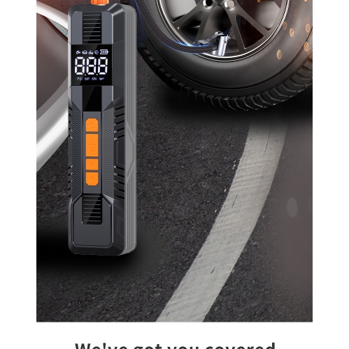 Tire Inflation Portable Air Compressor - and 6000mAh Battery, 12V Mini Air Pump, Air Pump with Pressure Gauge/LED Light, Auto Shutoff, Motorcycle,