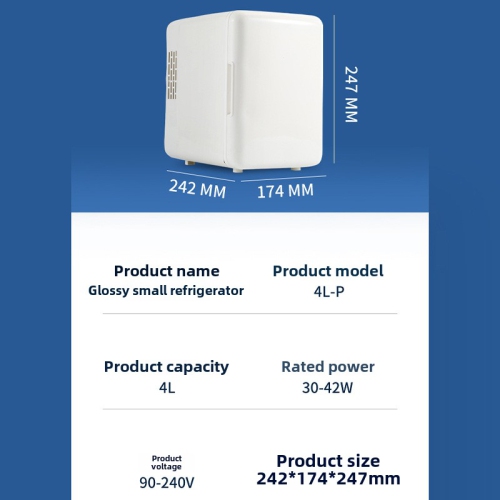 Réfrigérateur de voiture mini USB cosmétique beauté petit réfrigérateur, réfrigérateur double usage 4&nbsp;L pour voiture et maison, réfrigérateur de