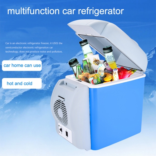 Car small refrigerator, 7.5L mini refrigerator car heating and cooling box car appliance, portable car refrigerator, car and home dual use, with