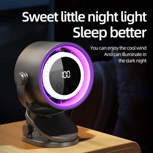 Desktop mini clip fan, living room, office, student dormitory, kitchen wall hanging foldable portable USB charging clip fan, K8 charging model