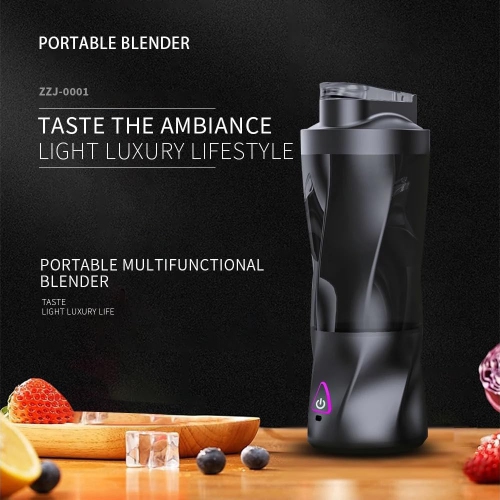 Portable Electric Juicer Cup Kitchen Juicer USB Portable Juicer, USB Rechargeable Smoothie Maker, 6000 mAh Battery, 700 ml/24 oz Capacity,