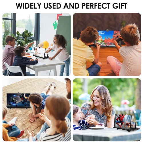 Pull Out 10-Inch Mobile Phone Screen Magnifier, Ultra-Thin Mobile Phone Viewing Stand Suitable for Watching Videos and Learning Online Courses