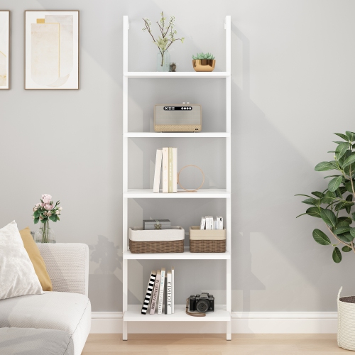 Karl Home Ladder Bookcase White