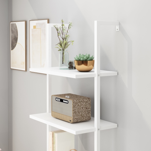 Karl Home Ladder Bookcase White