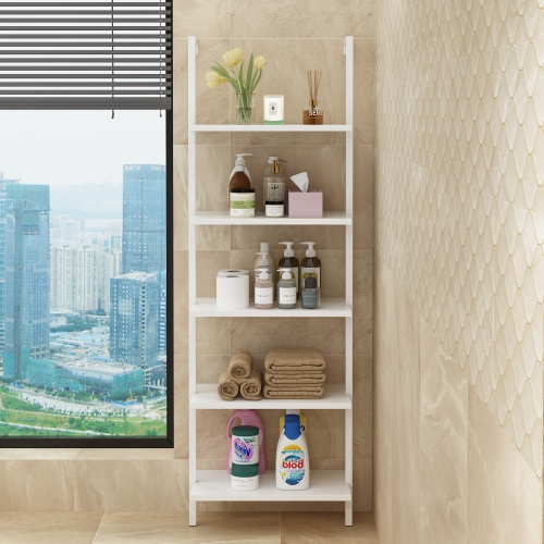 Karl Home Ladder Bookcase White