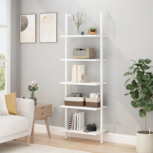 Karl Home Ladder Bookcase White
