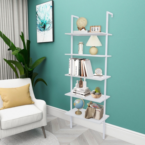 Karl Home Ladder Bookcase White