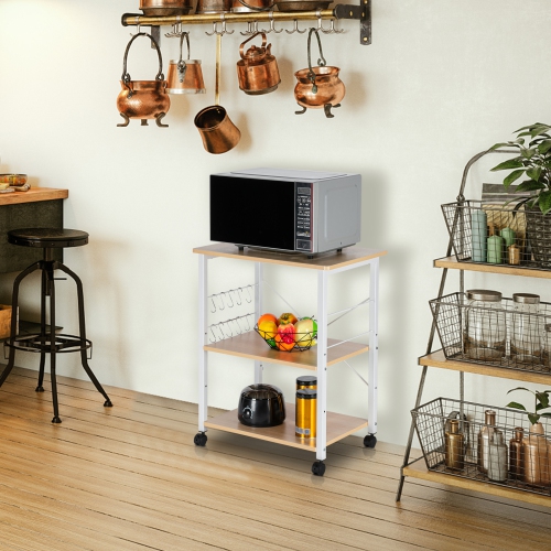 Karl Home Algona Microwave Storage Kitchen Cart